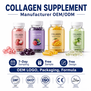 Capsules molles de collagène avec logo personnalisé, capsules de glutathion pour blanchir la peau et amincir, complément alimentaire à base de plantes, étiquette privée, fabricant HALAL - Product Image 1
