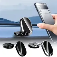 Vente en gros 2024, vente chaude, support de téléphone portable magnétique pour tableau de bord de voiture en alliage d'aluminium, rotation à 360 degrés, réglable, pliable, flexible, bureau
