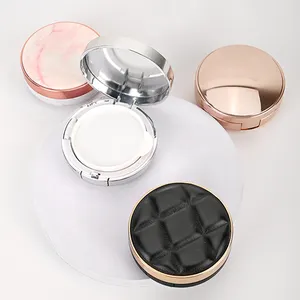 Confezione di trucco personalizzata di lusso quadrata vuota bb cream foundation air cushion custodia compatta con specchio