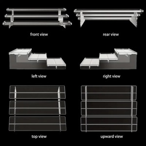 Three Tier Desktop Cosmetic <b>Storage</b> Rack Transparent Tiers Detachable Standing Type For Desk Personal Care Products - Product Image 1