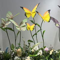 Décorations personnalisées de grands papillons de fleurs géantes en papier pastel pour fête de mariage