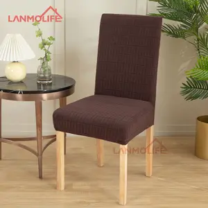 Factory Direct Cheap Solid Color Fleece Reinforced Chair Slipcover Plain Style For Wedding Banquet Hotel Use