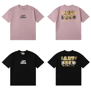 2024 new design Cotton t Shirt Sport Heavyweight Tshirt Fallen Shoulder Combed Pink Girl T-shirts