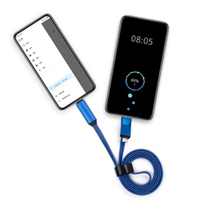 <span class=keywords><strong>สาย</strong></span>ชาร์จแม่เหล็กแบบถักไนลอน 3-in-1 ขนาด 100 ซม. รองรับ PD 60W พร้อมโลโก้สั่งทำพิเศษ, หัวชาร์จ Type-C สำหรับโทรศัพท์ทุกรุ่น - Product Image 1