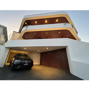 Puerta <span class=keywords><strong>de</strong></span> <span class=keywords><strong>Garaje</strong></span> Abatible <span class=keywords><strong>de</strong></span> Aluminio con Acabado <span class=keywords><strong>de</strong></span> <span class=keywords><strong>Madera</strong></span> Personalizada <span class=keywords><strong>de</strong></span> Grandsea, para Casas Residenciales y Villas - Product Image 5