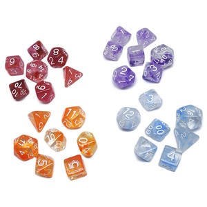 Ensemble de dés polyédriques à bords tranchants de 7 pièces, directement de l'usine, personnalisable avec plusieurs options d'emballage pour <span class=keywords><strong>les</strong></span> jeux de divertissement - Product Image 6