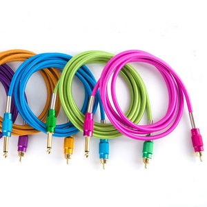 Kissure 1.8m tatsoul RCA jack machine à tatouer interface câble Clip cordon interrupteur crochet <span class=keywords><strong>ligne</strong></span> pour kit de Conversion alimentation - Product Image 1