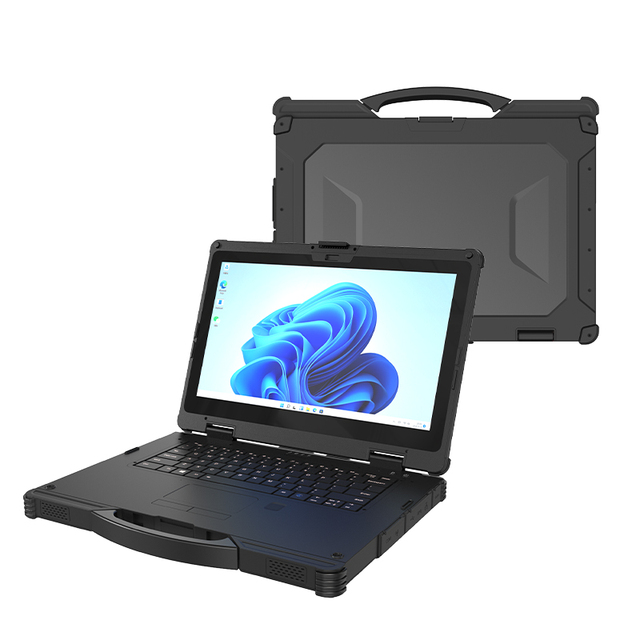New 14 Inch Windows 11 Pro IP65 Waterproof Dustproof Rugged Laptop with MIL-STD-810G FHD Intel Processor for Business Use