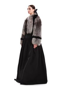 Boléro en <span class=keywords><strong>fourrure</strong></span> de renard argenté véritable de qualité supérieure pour femme, veste courte d'hiver en <span class=keywords><strong>fourrure</strong></span> de renard moelleuse, élégante pour mariage et soirée, vêtement d'extérieur en <span class=keywords><strong>fourrure</strong></span> - Product Image 2