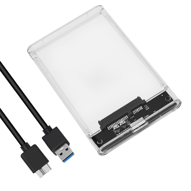 2.5 Inch USB3.0 Type c Transparent SATA Serial Port Solid State SSD Mechanical Mobile Hard Disk Case HDD Sata Enclosure