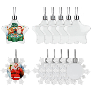 Decorazione per sublimazione natalizia albero <span class=keywords><strong>di</strong></span> Natale acrilico <span class=keywords><strong>fiocco</strong></span> <span class=keywords><strong>di</strong></span> <span class=keywords><strong>neve</strong></span> ornamenti stella <span class=keywords><strong>fiocco</strong></span> <span class=keywords><strong>di</strong></span> <span class=keywords><strong>neve</strong></span> ciondoli - Product Image 2