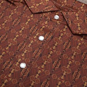 Camisa de Golf Personalizada con Logotipo, sin Cuello, de Bambú y Poliéster, Color Neón, Diseño de Dinosaurio, Elástica en 4 Direcciones, Camuflaje, Cierre de Perlas - Product Image 4