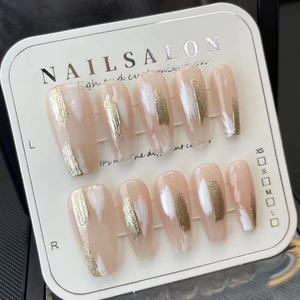 Nouveau produit lancé, série de <span class=keywords><strong>faux</strong></span> ongles faits main, style <span class=keywords><strong>anime</strong></span> dessiné à la main, rose et blanc, doux et cool - Product Image 3