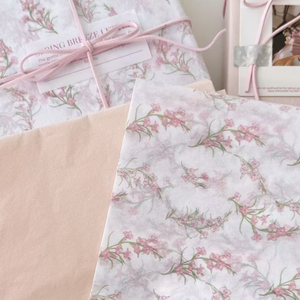 Spring pink flower wrapping <b>paper</b> Custom Print logo Flower Gift <b>Tissue</b> <b>Paper</b> Wrapping <b>Paper</b> Packaging for Clothes Packaging - Product Image 2