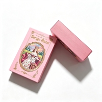 Cartas de Tarot de Lujo Personalizadas en Color Rosa, con Diseño Ocultista de Doble Cara e Impresión a Todo Color, con Lámina Rosa en un Lado, Gran Venta