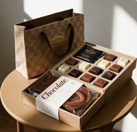 Venta al por mayor personalizado reciclado de calidad superior elegante caja de chocolate para llevar cajas de embalaje para la impresión digital