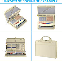 Sac de documents portable ignifuge et imperméable à 13 poches avec grande capacité format A4 pour le classement de fournitures de bureau