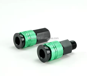 מחבר מהיר מאלומיניום בעל זרימה גבוהה של מילטון עם חלקי פנאומטיקה בציפוי אנודייז צבעוני - Product Image 3