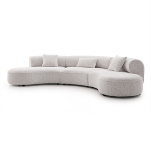 Canapé d'angle contemporain en velours blanc pour salon, meubles de maison italiens, canapé moderne et élégant - Product Image 3
