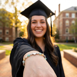 Girls Inspirational Graduation Gift Crystal Beaded <b>Bracelets</b> Graduation Beaded Colorful <b>Gemstone</b> <b>Bracelet</b> - Product Image 1