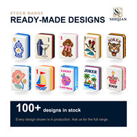 Ubin Mahjong Amerika Motif Bambu Elegan, Akrilik Terukir 160 Buah, Tahan Air, Ramah Lingkungan, untuk Hadiah, OEM ODM