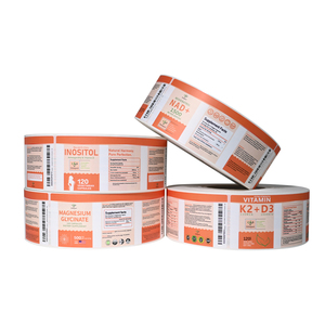 Etiquetas con logotipo de botella de producto de suplemento impresas personalizadas, pegatinas adhesivas de vinilo impermeables para etiquetas de embalaje de vitaminas nutricionales - Product Image 5