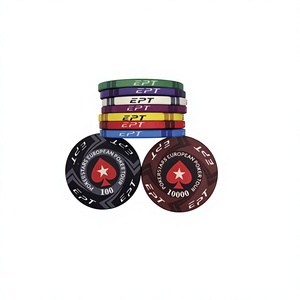 Fichas de Cerámica EPT de Calidad de <span class=keywords><strong>Casino</strong></span>, 39 mm, con Número Personalizado, Regalo Empresarial, 14 g, Duraderas, European Poker Tour, Personalizables para Clubes de <span class=keywords><strong>Casino</strong></span> - Product Image 1