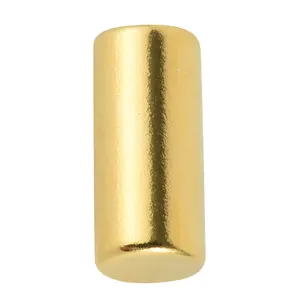 标准圆柱磁铁金涂层钕磁铁圆柱永磁铁氧体磁铁