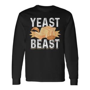T-shirt à manches longues unisexe col rond pour adulte, promotionnel, Yeast Beast Baker Bakery Bread Maker - Product Image 1