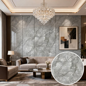 Panneau mural en PVC flexible effet marbre brillant 2,5 mm, moderne, imperméable et ignifuge pour escalier, salle de sport, extérieur - Product Image 2