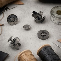 Kancing Magnet Bulat Harga Terbaik QingHe 18x2mm Warna Gunmetal untuk Dompet, Tas Ransel, dan Aksesoris
