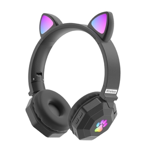 Blitzlicht Nette Katze über Ohr Kopfhörer Drahtlos mit Mikrofon LED Kinder Mädchen Stereo Telefon Musik Bluetooth Headset Gamer Geschenk - Product Image 2