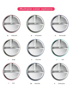 Baby Drum Plate and Utensil Set Stainless Steel Silicone <b>Suction</b> Base BPA Free Toddlers - Product Image 2