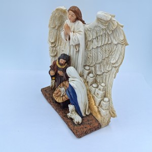 Resina colorata <span class=keywords><strong>ala</strong></span> d'angelo figure casa combinazione ornamenti Desktop regali di festa - Product Image 3