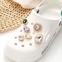 Nouveaux bijoux à bricoler soi-même accessoires diamant gemme décorations de chaussures détachable chaussures en métal boucle femmes étoiles sabot breloques de chaussures