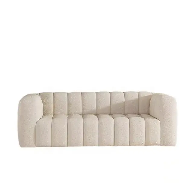 Furniture factory the latest design of lamb velvet fabric sofa set KD sofa bed can be customized fabric living room sofa