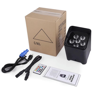 Mj 6*18W uplights pin không dây rgbwa + UV Wedding party DJ đèn sân khấu có thể sạc lại lên đèn ngang bằng với trường hợp - Product Image 2