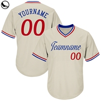 Uniformes de baseball personnalisés, imprimés par transfert thermique, respirants, sweat-shirt 100% polyester, t-shirt élégant à blocs de couleur, logo brodé