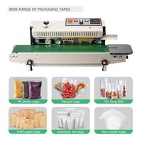 Machine de scellage de bande continue semi-automatique FR770 pour sacs en film plastique, emballage alimentaire avec codeur de date