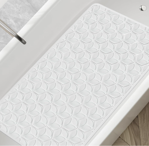 Tapis de bain antidérapant WRISIN avec ventouses - Tapis de salle de bain 100% caoutchouc texturé pour la sécurité de la <span class=keywords><strong>baignoire</strong></span> et de la douche - Product Image 4
