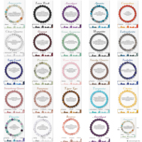 Bracelets en pierres précieuses naturelles 8 mm, style bohème tendance, pour l'harmonie des âmes jumelles et des meilleures amies, perles extensibles, robustes et durables, cadeau pour femmes et hommes, avec carte cadeau