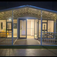 Maison conteneur extensible à double aile pour studio de jardin