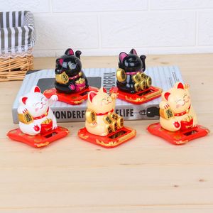 Mini gato feliz blanco alimentado por energía solar con brazo ondulante para <span class=keywords><strong>dinero</strong></span> de la fortuna y buena suerte - Product Image 3
