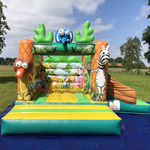 Aufblasbare dschungel-hupfburg commercial grade bounce <b>house</b> with slide kids <b>inflatable</b> jungle bouncy castle - Product Image 2