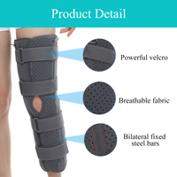Orthèse de fixation articulaire du genou en tissu composite pour immobilisation des fractures du ménisque, pliable, certifiée CE, pour membre inférieur