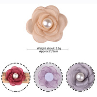 Bunga kain buatan lapisan kecil untuk pernikahan butik sifon Lotus baju pesta aksesoris rambut bunga dekorasi