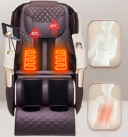 Fauteuil de massage VCT-4412 Human Touch vibrant à gravité zéro, inclinable 3D, pour le corps entier, avec compresse chaude, contrôle de la minuterie, luxe