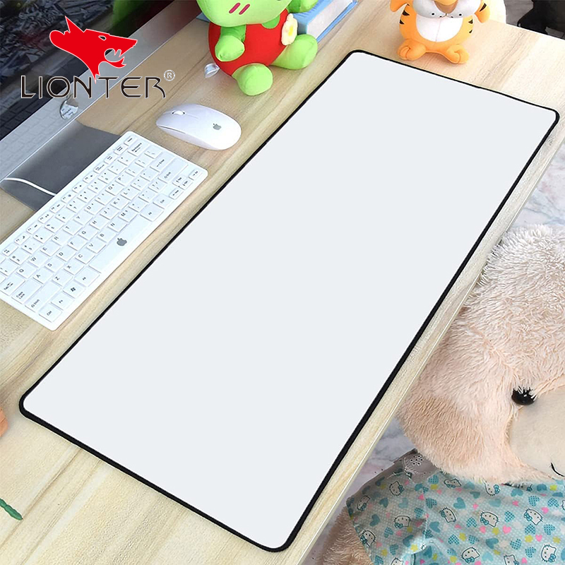 Grosir Alas Mouse Besar Deskmat Putih Kosong Kustom Desgin Neoprene Mousepad untuk Sublimasi