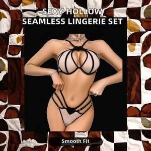 セクシーな透かし彫りエコフレンドリーで通気性のある快適な透視下着セット、ピュアな欲望、跡が残らないブラ、ツーピースセット、ロマンチック - Product Image 2