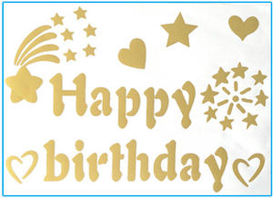 DIY HAPPY BIRTHDAY BOBO Balloon Stickers transparents Bobble Sticker - Product Image 5